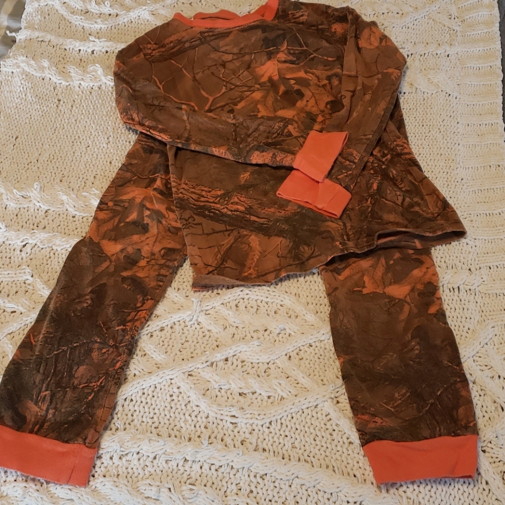 Realtree Orange Camp pajama set
